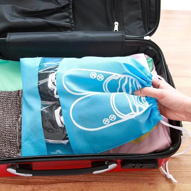 10pcs Waterproof Travel Portable Shoes Storage Bag Pouch