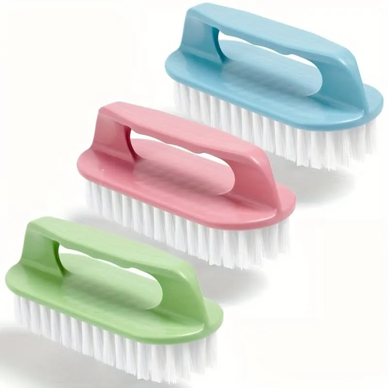 3-Pack Durable Household Cleaning Brushes, Hard Bristles