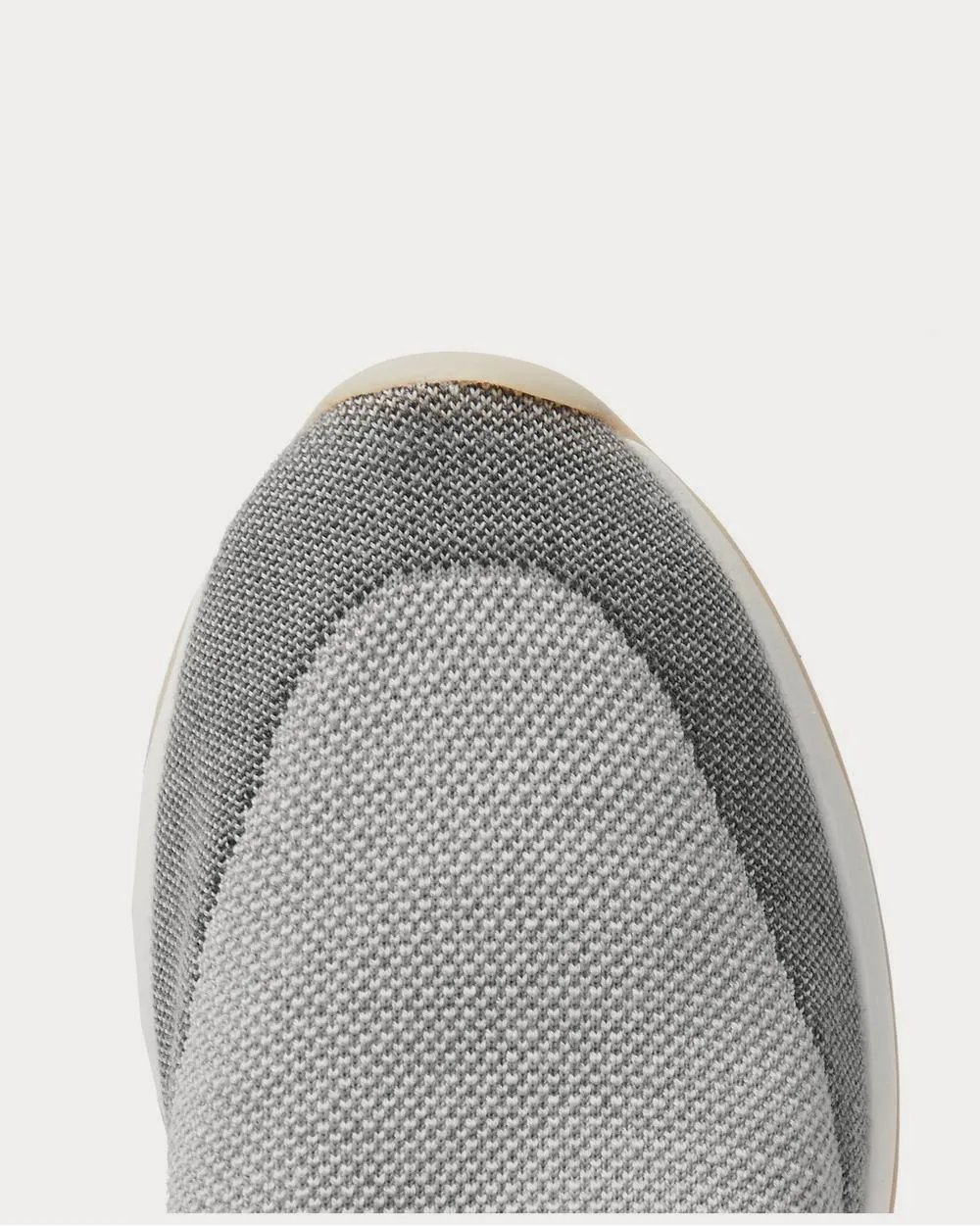 360 Flexy Walk Leather-Trimmed Knitted Wool  Gray low top sneakers