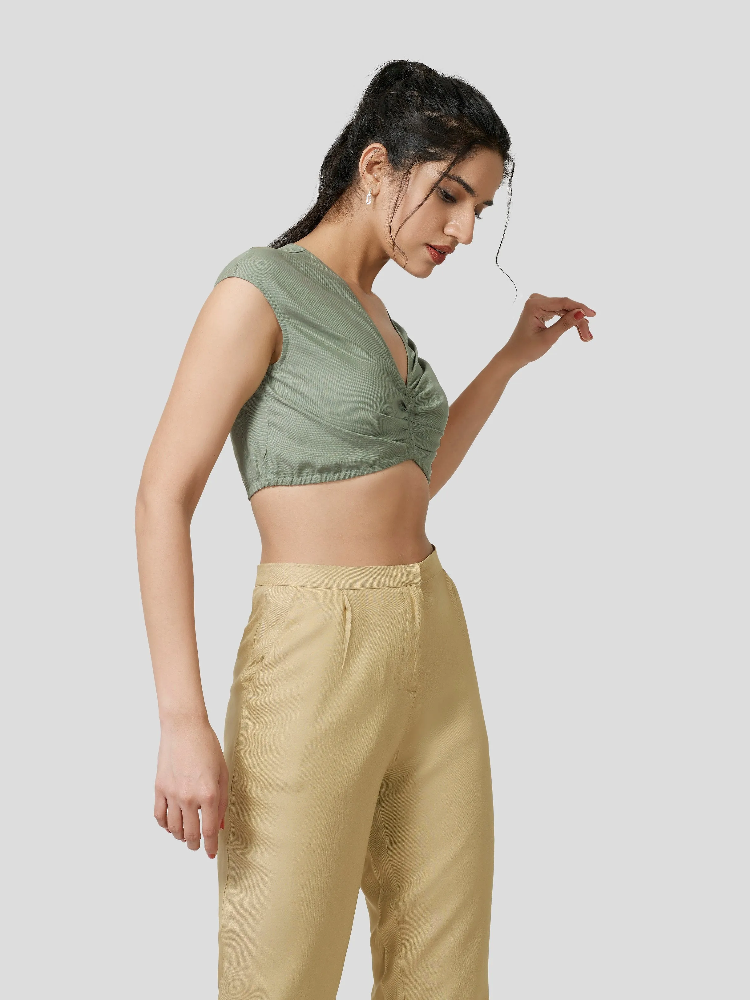 Arioso Rouched Crop Top