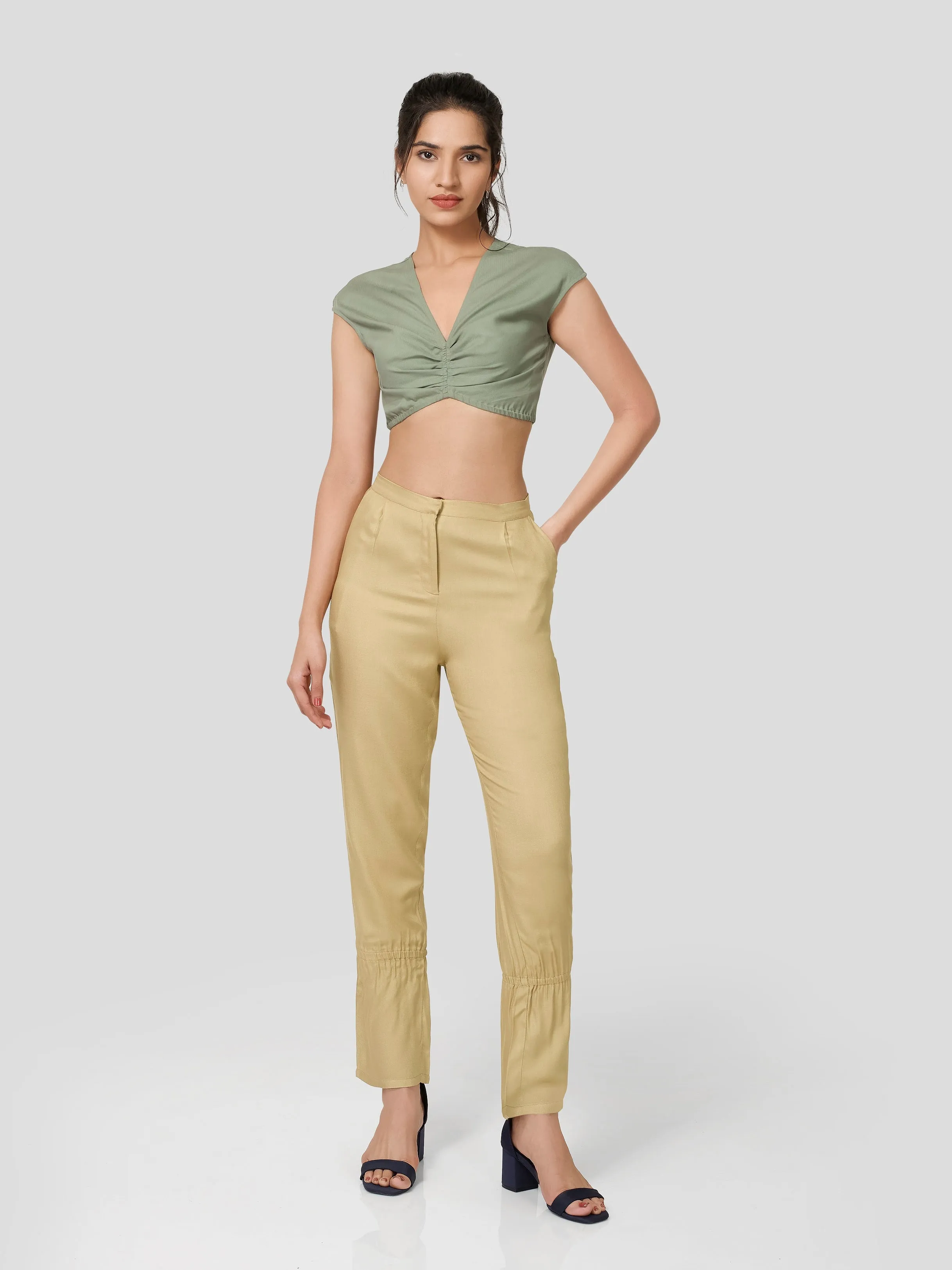 Arioso Rouched Crop Top