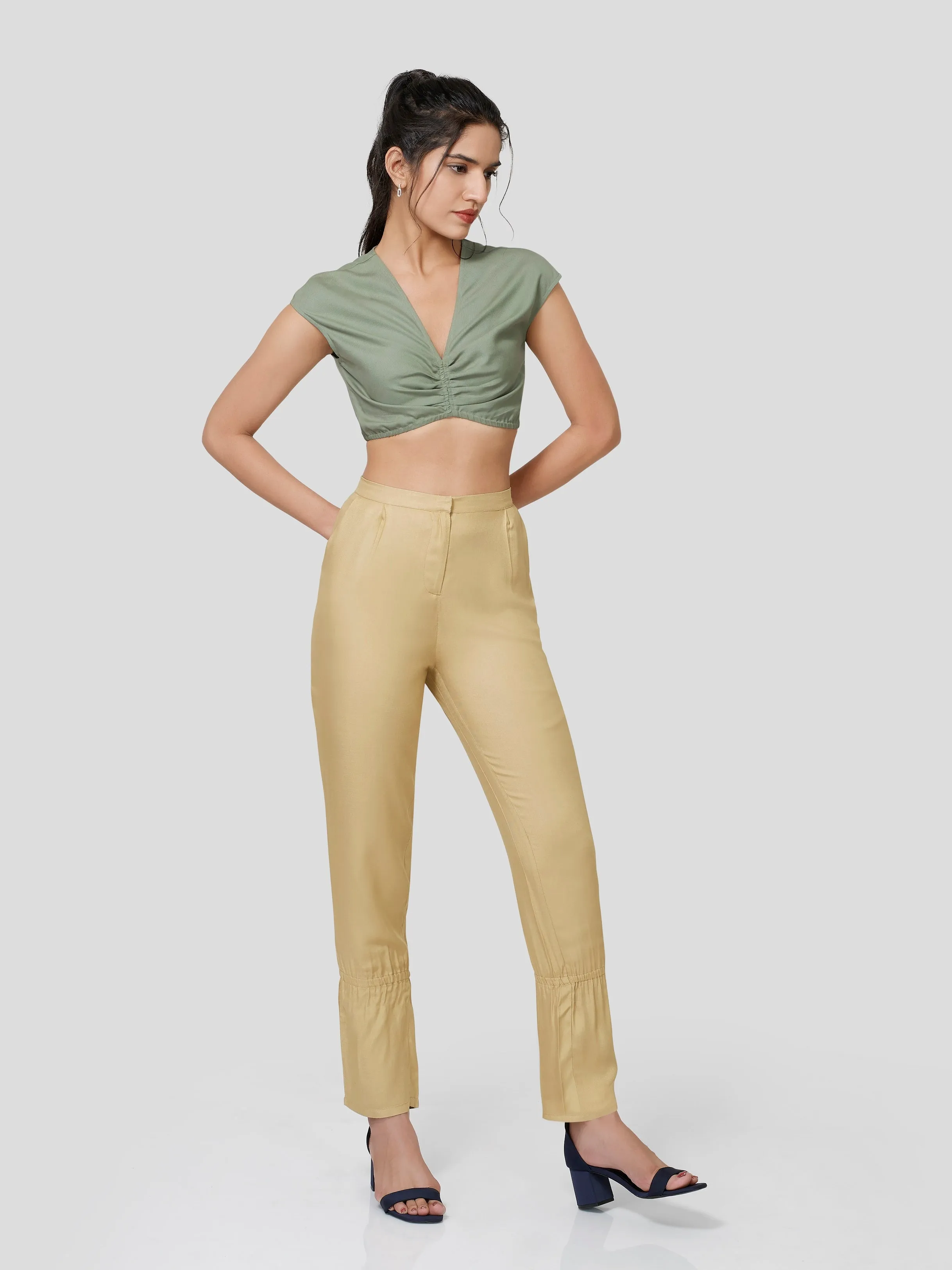 Arioso Rouched Crop Top