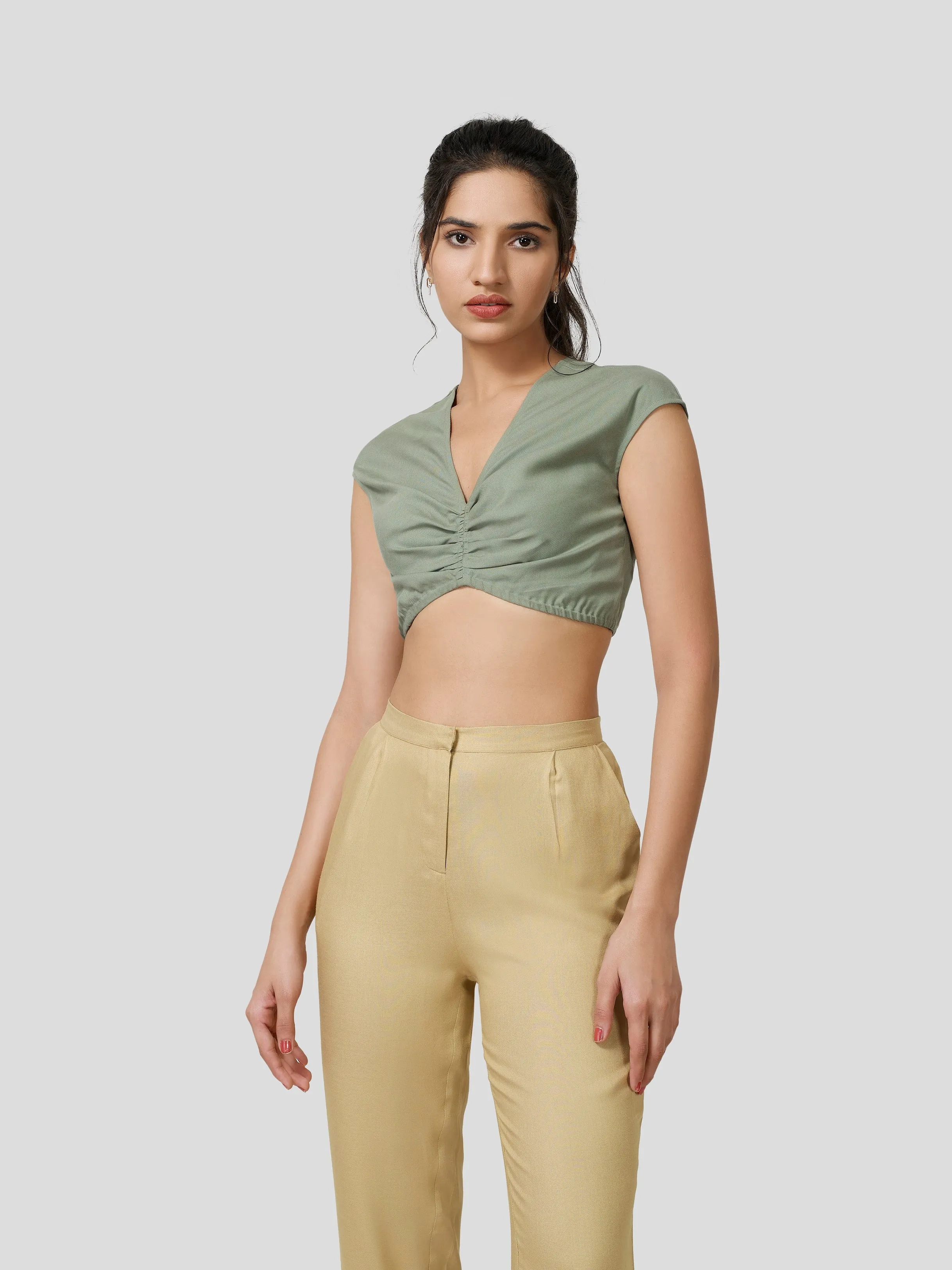 Arioso Rouched Crop Top