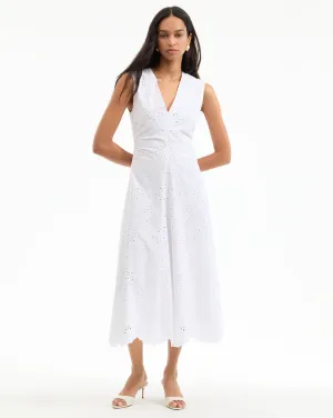 Aven Eyelet Midi Dress