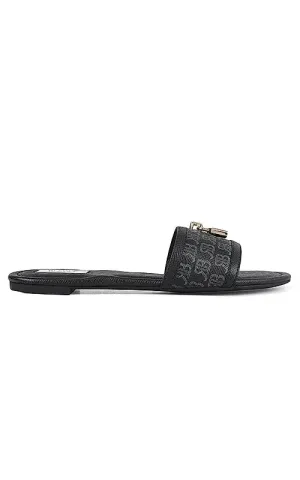 Black Monogram Flats