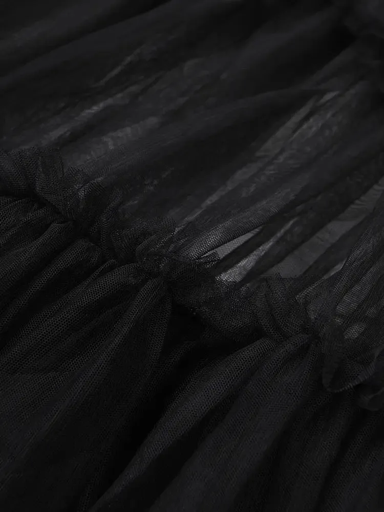 Black Petal T-shirt Dress