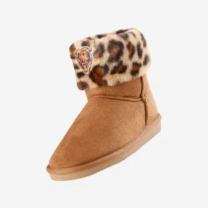 Chicago Bears Womens Cheetah Fur Boot