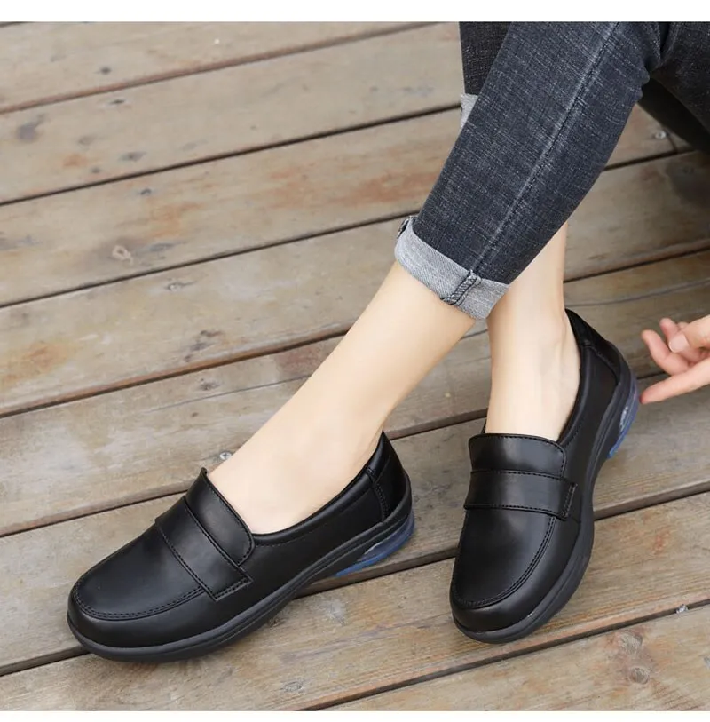 ChicMy-Fall Outfits  Spring  Autumn Shoes Women Loafers Soft Comfortable Black White Shoes Flat Elegant Ladies Casual Shoes Plus Size 42 A4369