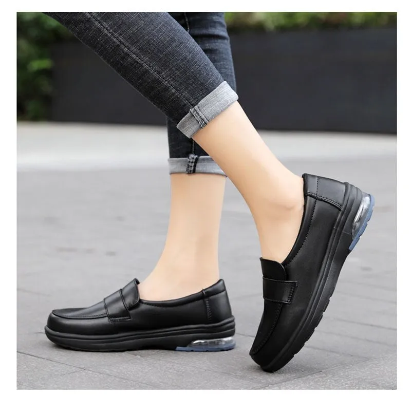 ChicMy-Fall Outfits  Spring  Autumn Shoes Women Loafers Soft Comfortable Black White Shoes Flat Elegant Ladies Casual Shoes Plus Size 42 A4369