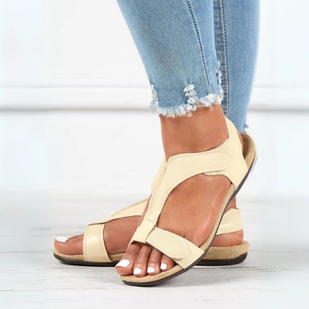 Comfyfleek Velcro Strap Arch Support Flat Sport Sandals
