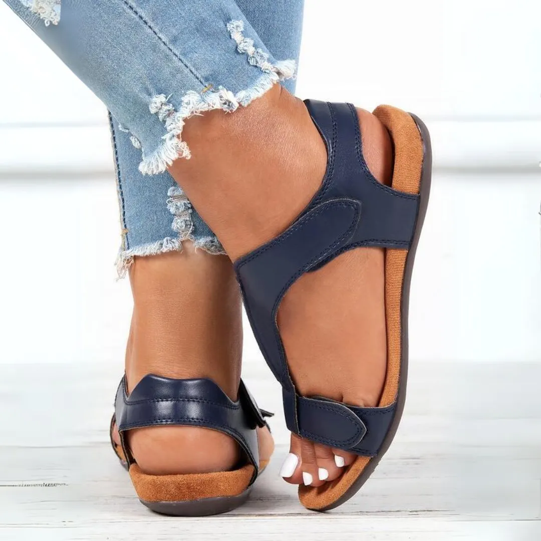 Comfyfleek Velcro Strap Arch Support Flat Sport Sandals