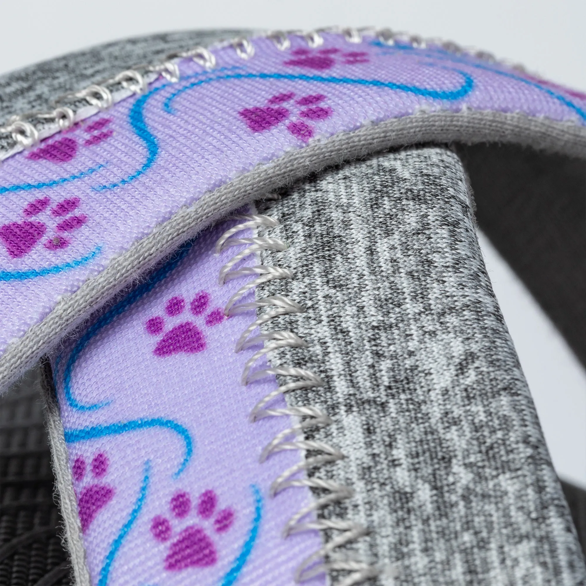 Cross Top Paw Print Slide Sandals