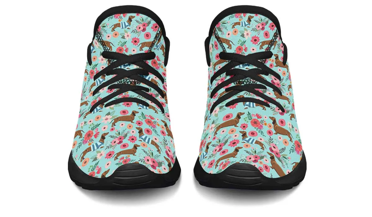 Dachshund Flower Kids Sneakers