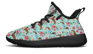 Dachshund Flower Kids Sneakers