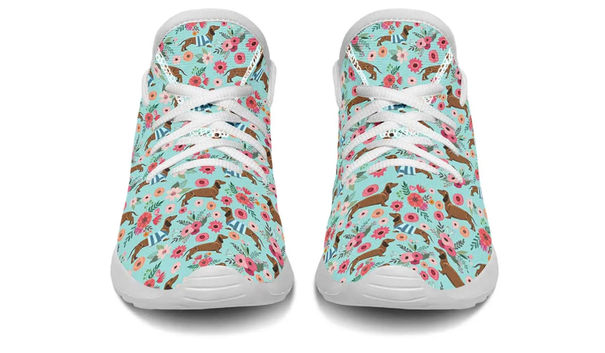 Dachshund Flower Kids Sneakers