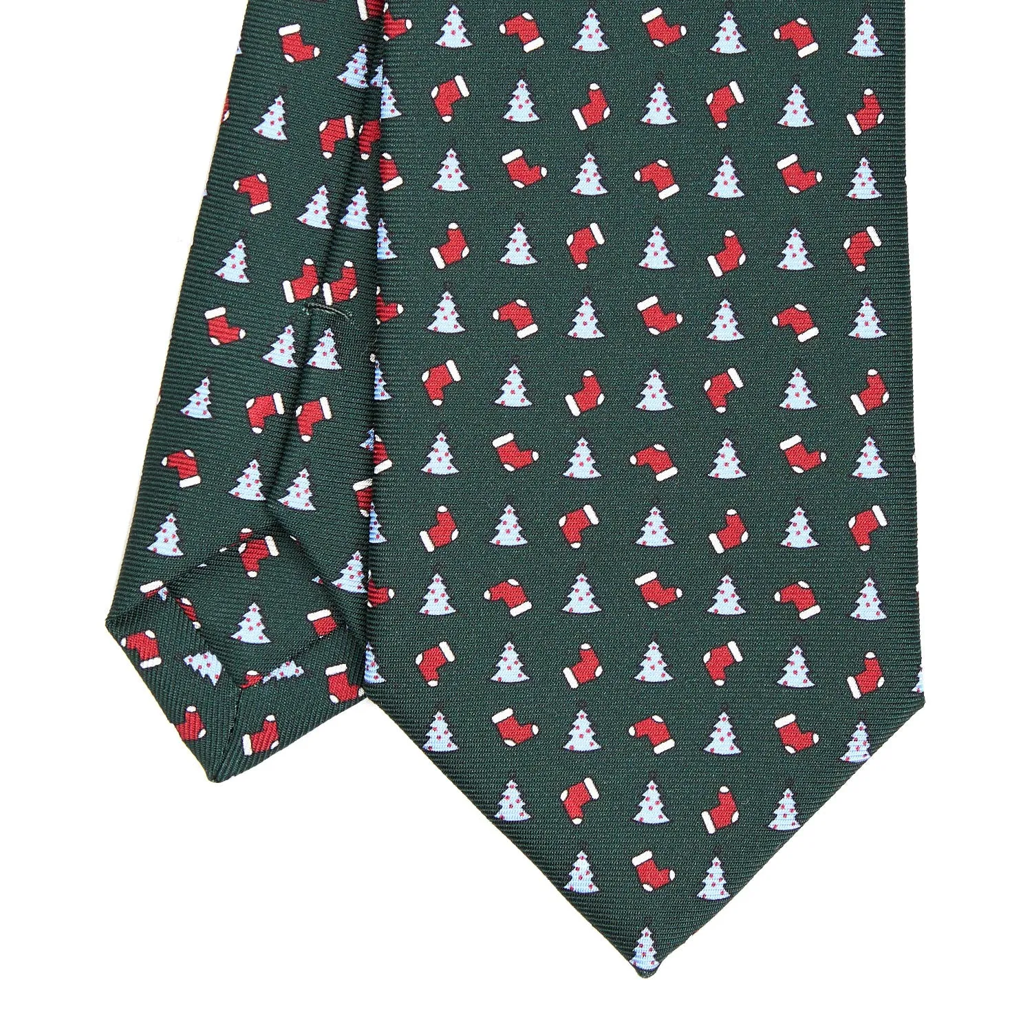 DARK GREEN SARTORIAL HOLIDAY SILK TIE