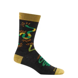 Darn Tough Men's Field Guide Crew Lightweight Lifestyle Sock in Charcoal