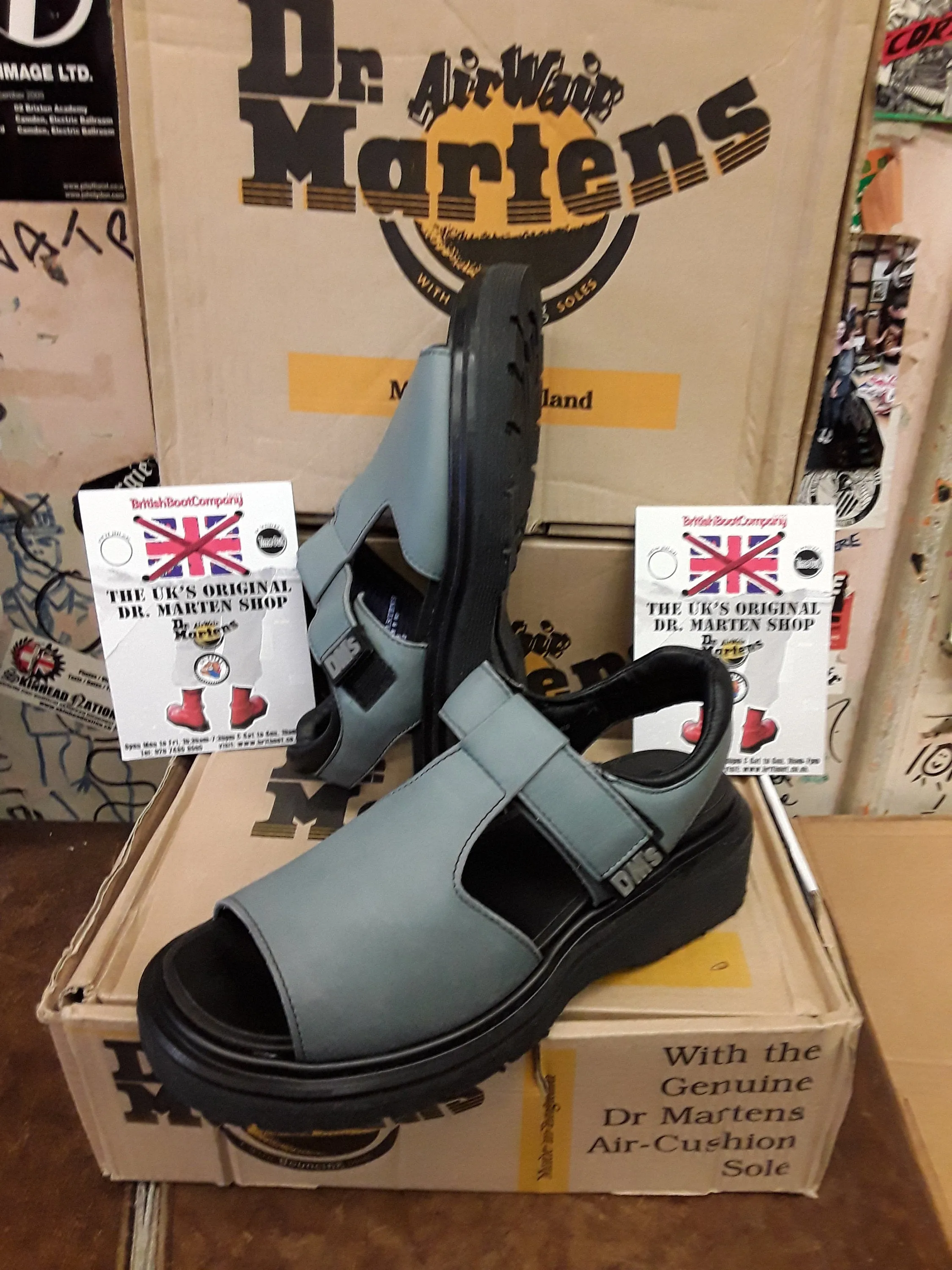 Dr Martens 9060 Dawn Blue Sandals Made in England Size 6