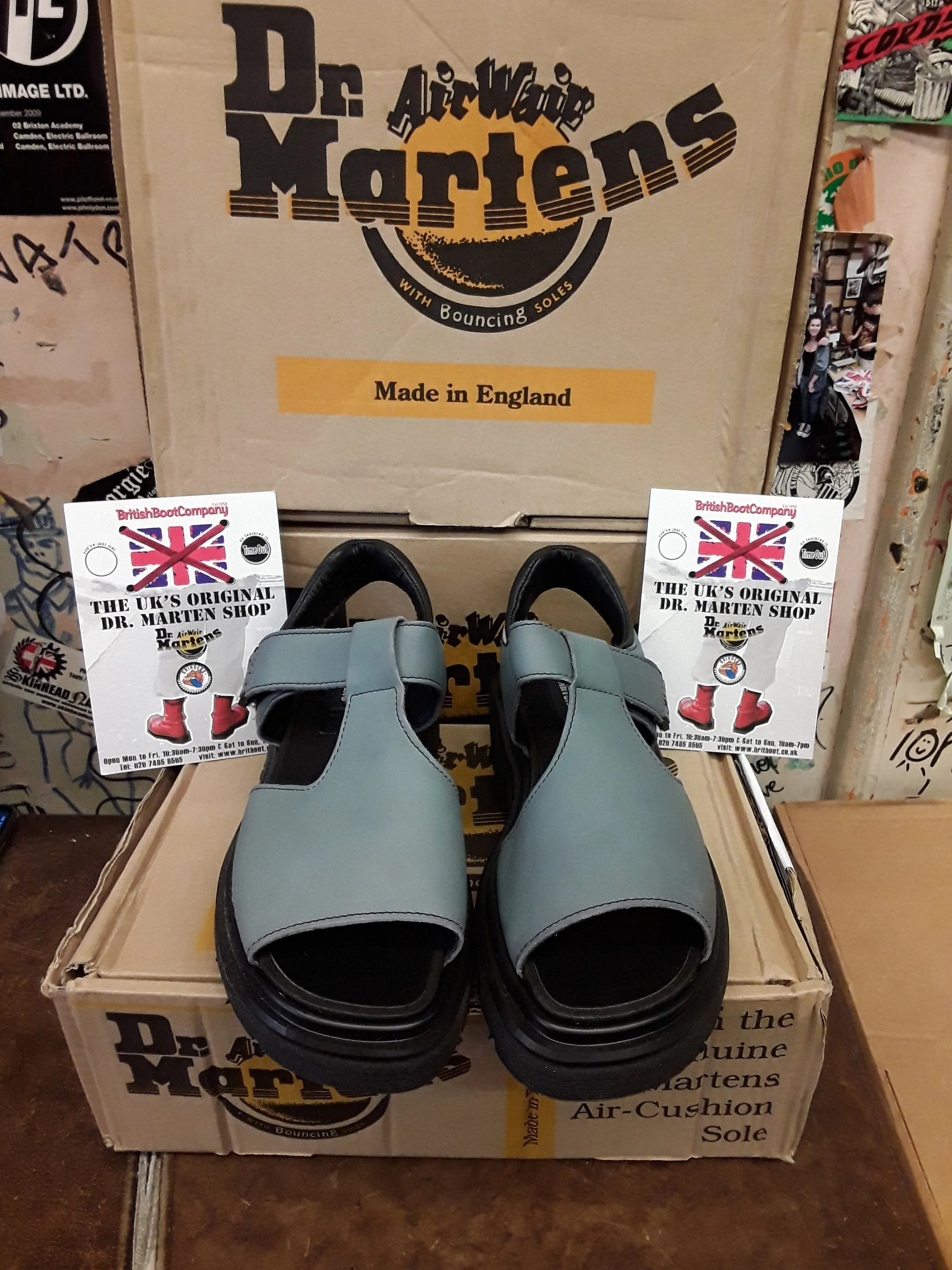 Dr Martens 9060 Dawn Blue Sandals Made in England Size 6
