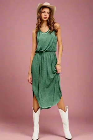 Dyed Tank Dress Green