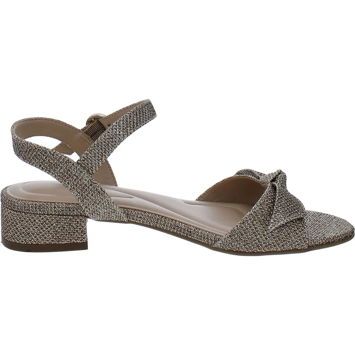 Easy Spirit Womens Glitter Bow Slingback Sandals