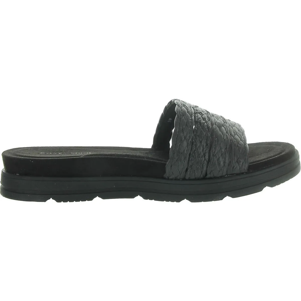 Easy Spirit Womens Salma Woven Padded Insole Slide Sandals