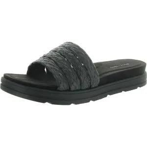 Easy Spirit Womens Salma Woven Padded Insole Slide Sandals
