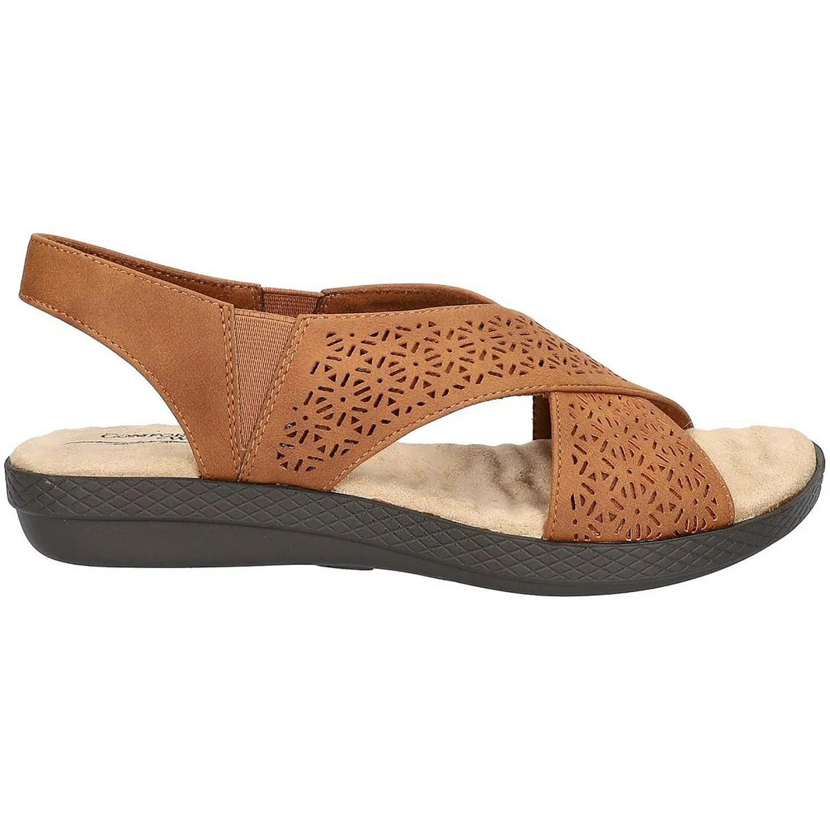 Easy Street Womens Clauda Open Toe Slip On Slingback Sandals