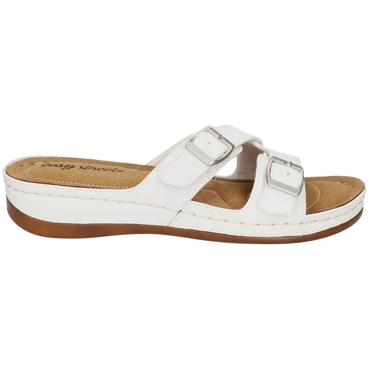 Easy Street Womens Cullula Slip-On Comfort Slide Sandals