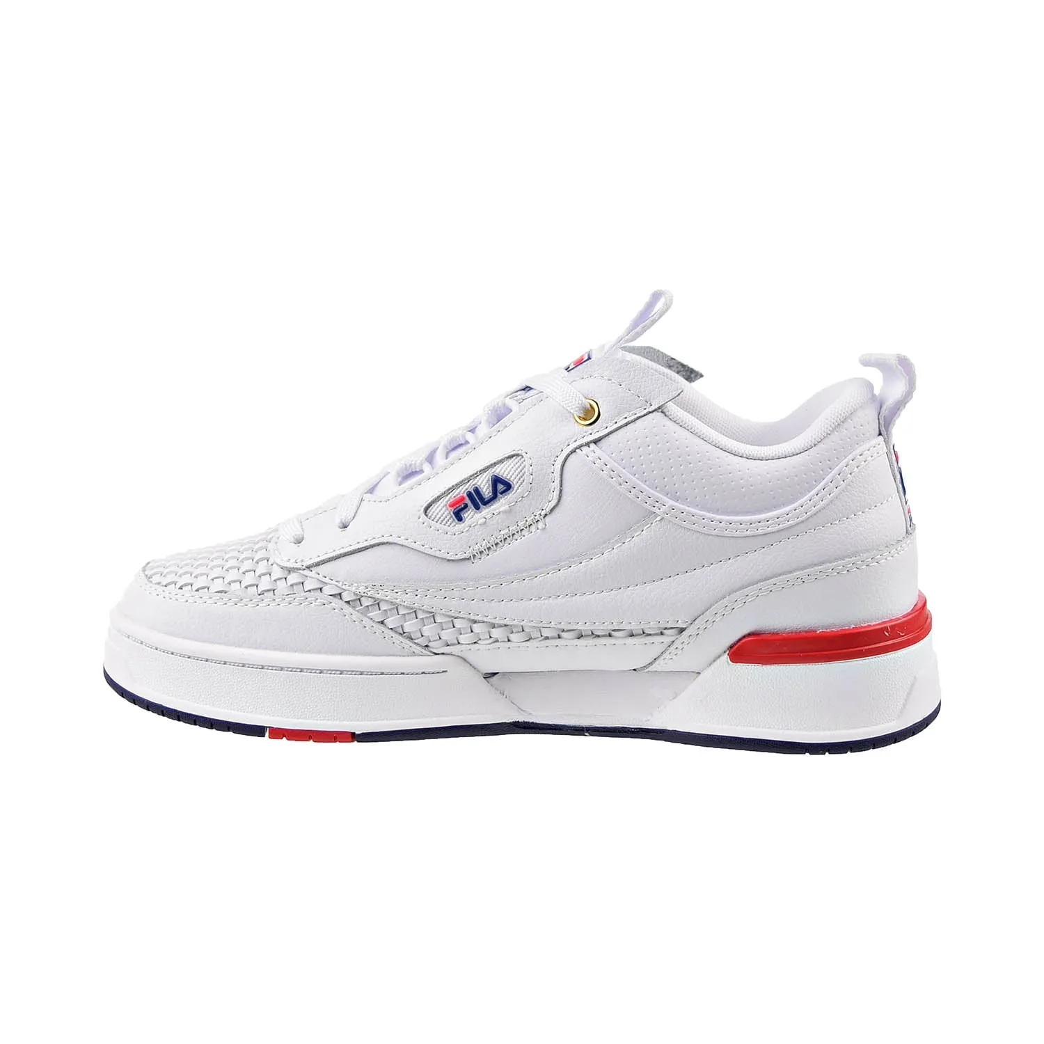Fila T-1 Mid Saga Men's Shoes White-Fila Navy-Fila Red