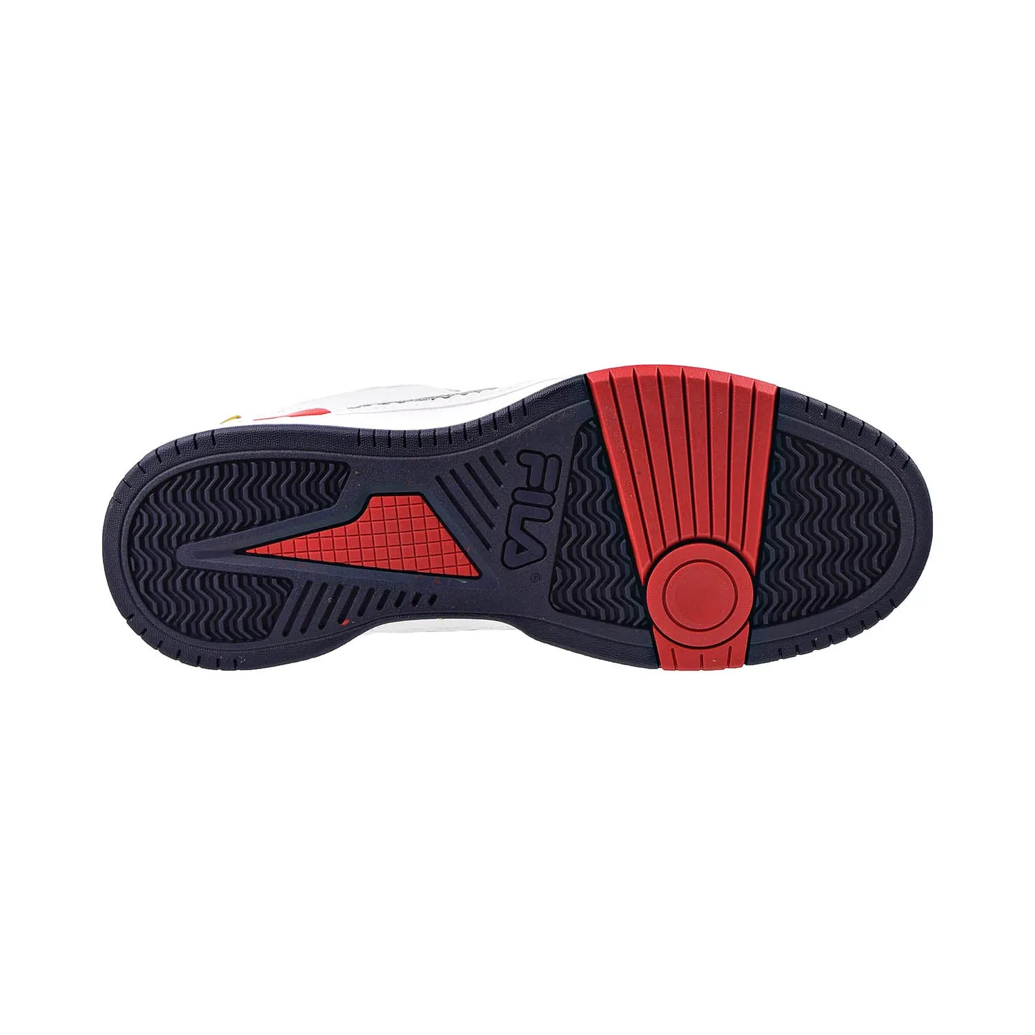 Fila T-1 Mid Saga Men's Shoes White-Fila Navy-Fila Red