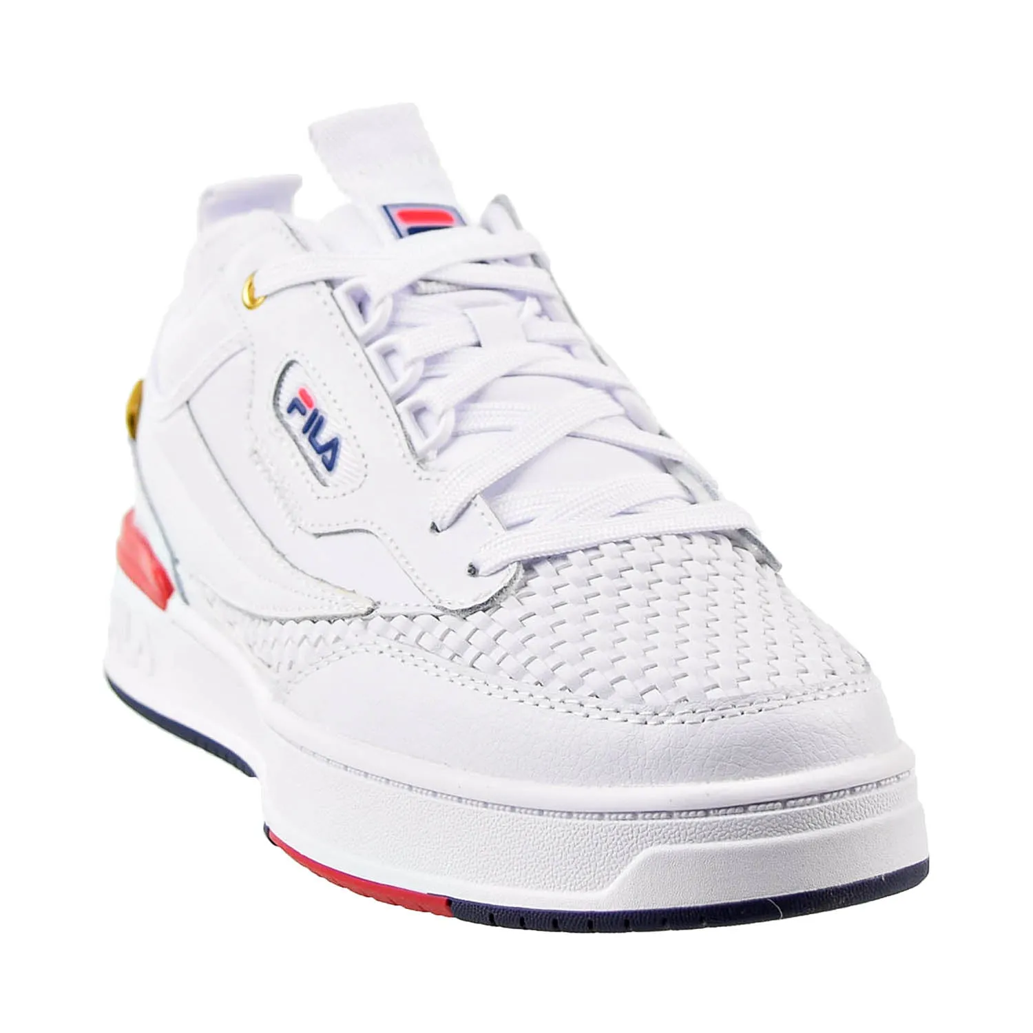 Fila T-1 Mid Saga Men's Shoes White-Fila Navy-Fila Red