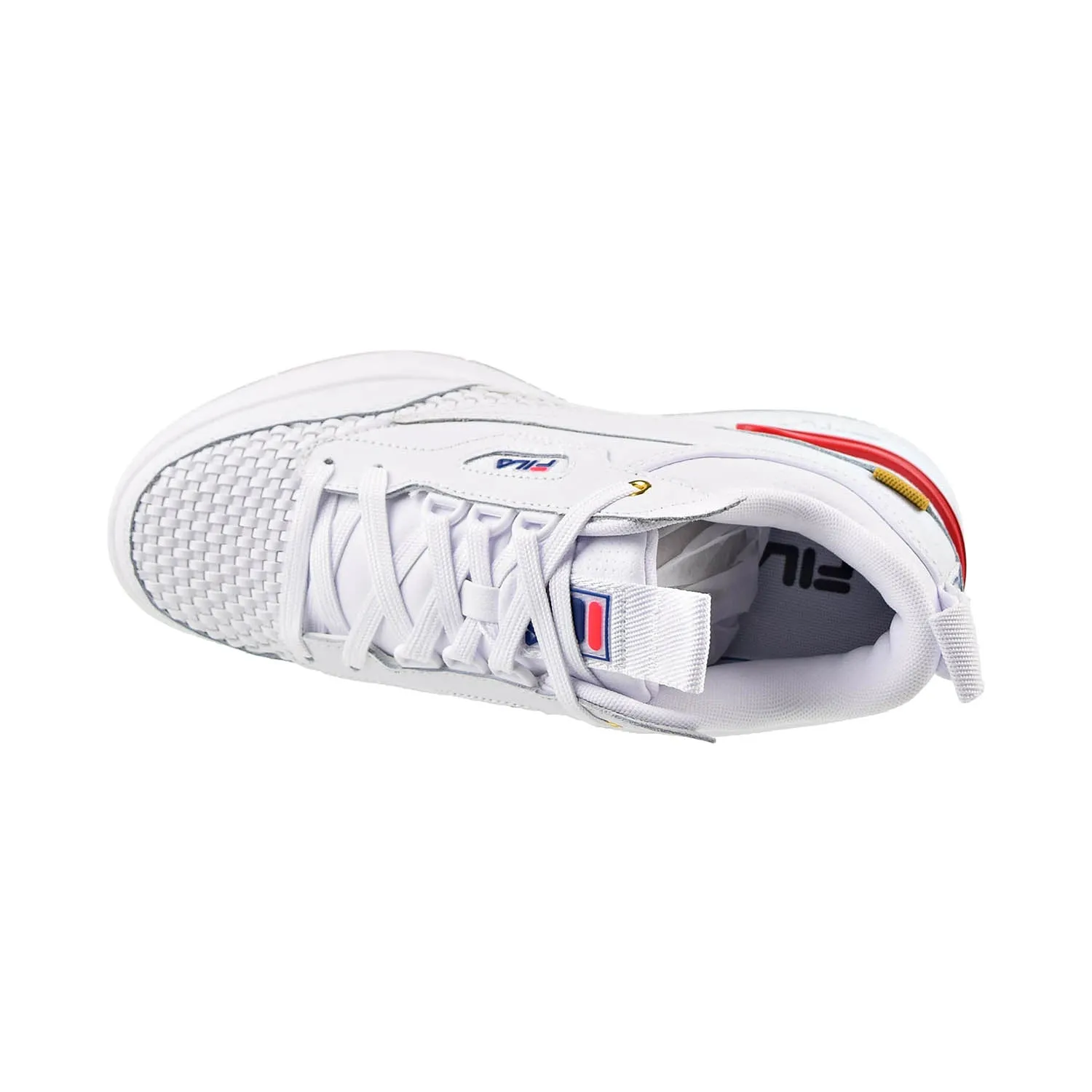 Fila T-1 Mid Saga Men's Shoes White-Fila Navy-Fila Red