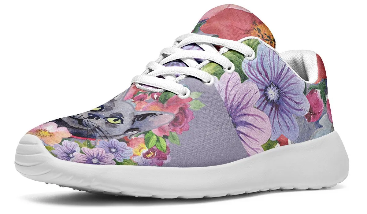 Floral Cat Sneakers