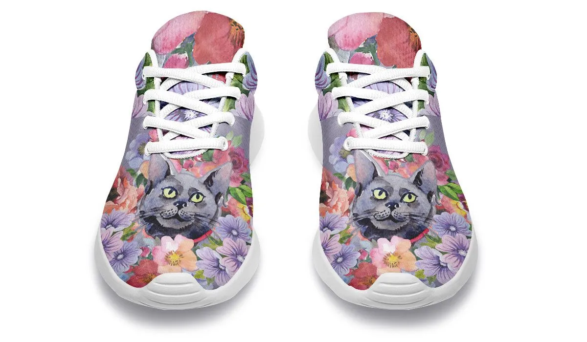 Floral Cat Sneakers