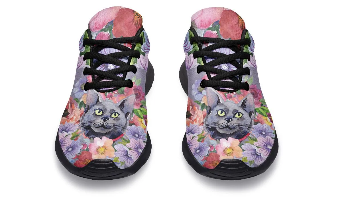 Floral Cat Sneakers