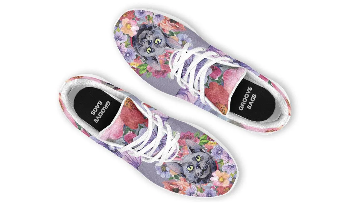 Floral Cat Sneakers