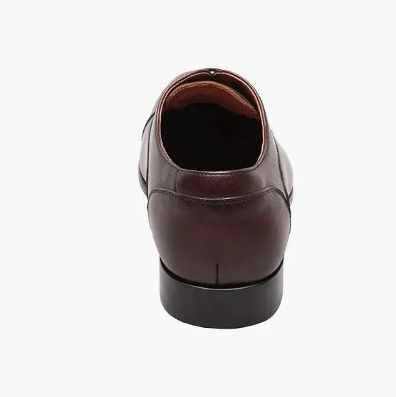 Florsheim Boys Postino Wine Red Oxford Cap Toe Leather Dress Shoes