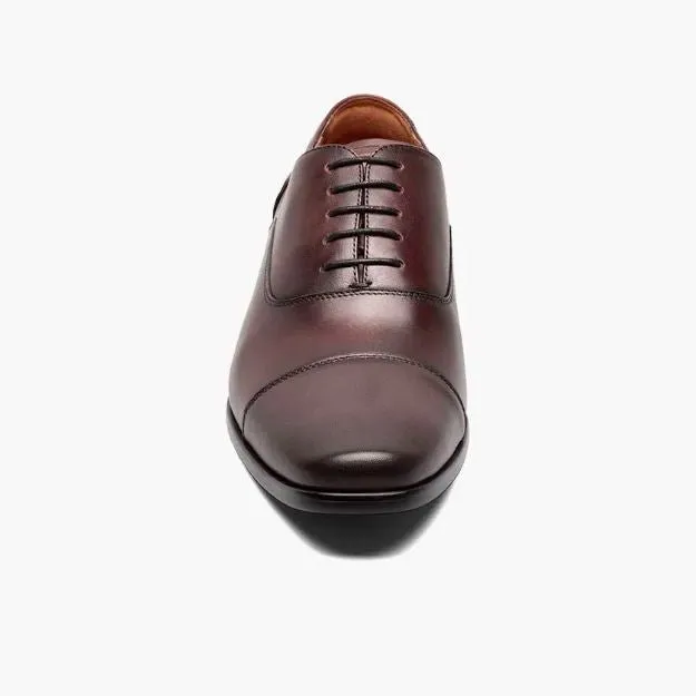Florsheim Boys Postino Wine Red Oxford Cap Toe Leather Dress Shoes
