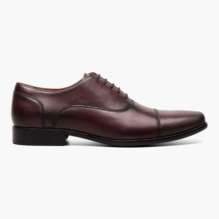 Florsheim Boys Postino Wine Red Oxford Cap Toe Leather Dress Shoes