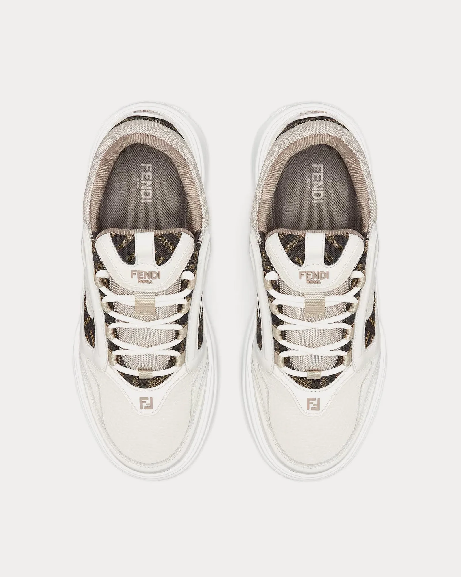 Force Leather White Low Top Sneakers