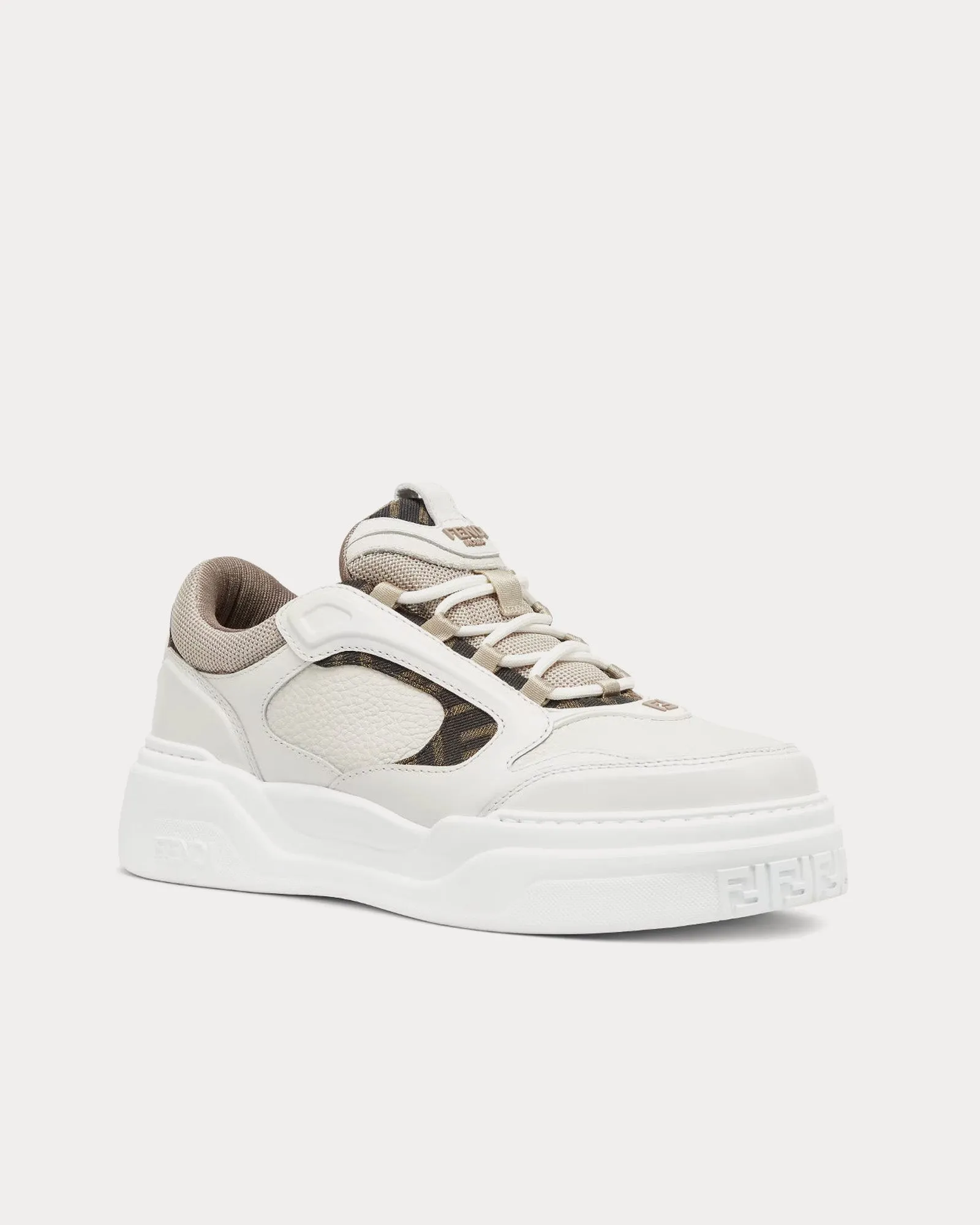 Force Leather White Low Top Sneakers