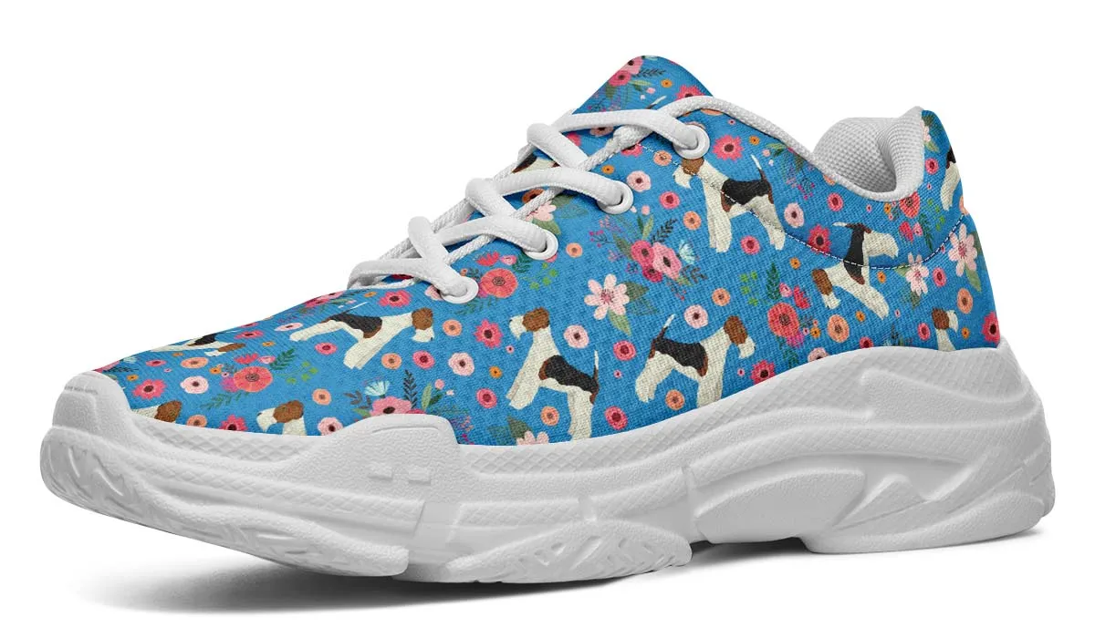 Fox Terrier Flower Chunky Sneakers
