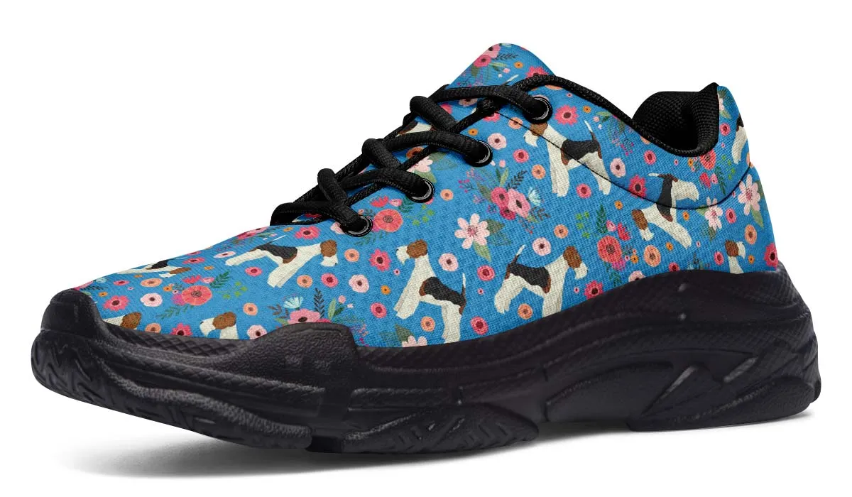 Fox Terrier Flower Chunky Sneakers