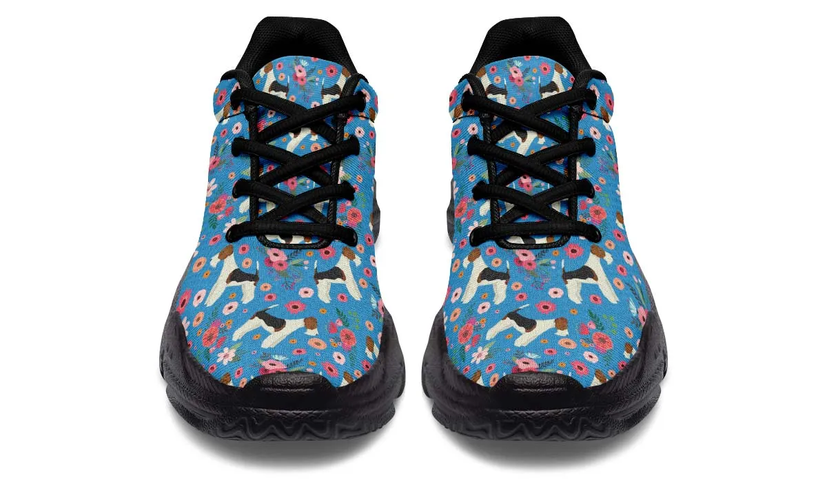 Fox Terrier Flower Chunky Sneakers