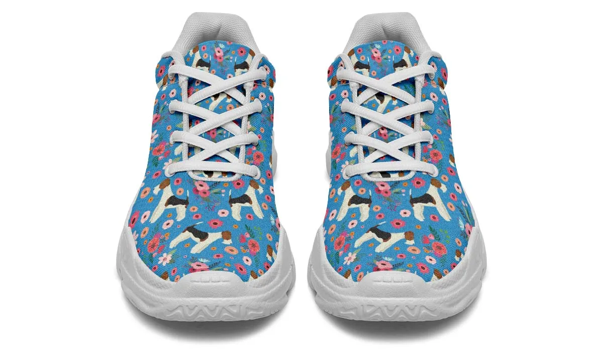 Fox Terrier Flower Chunky Sneakers
