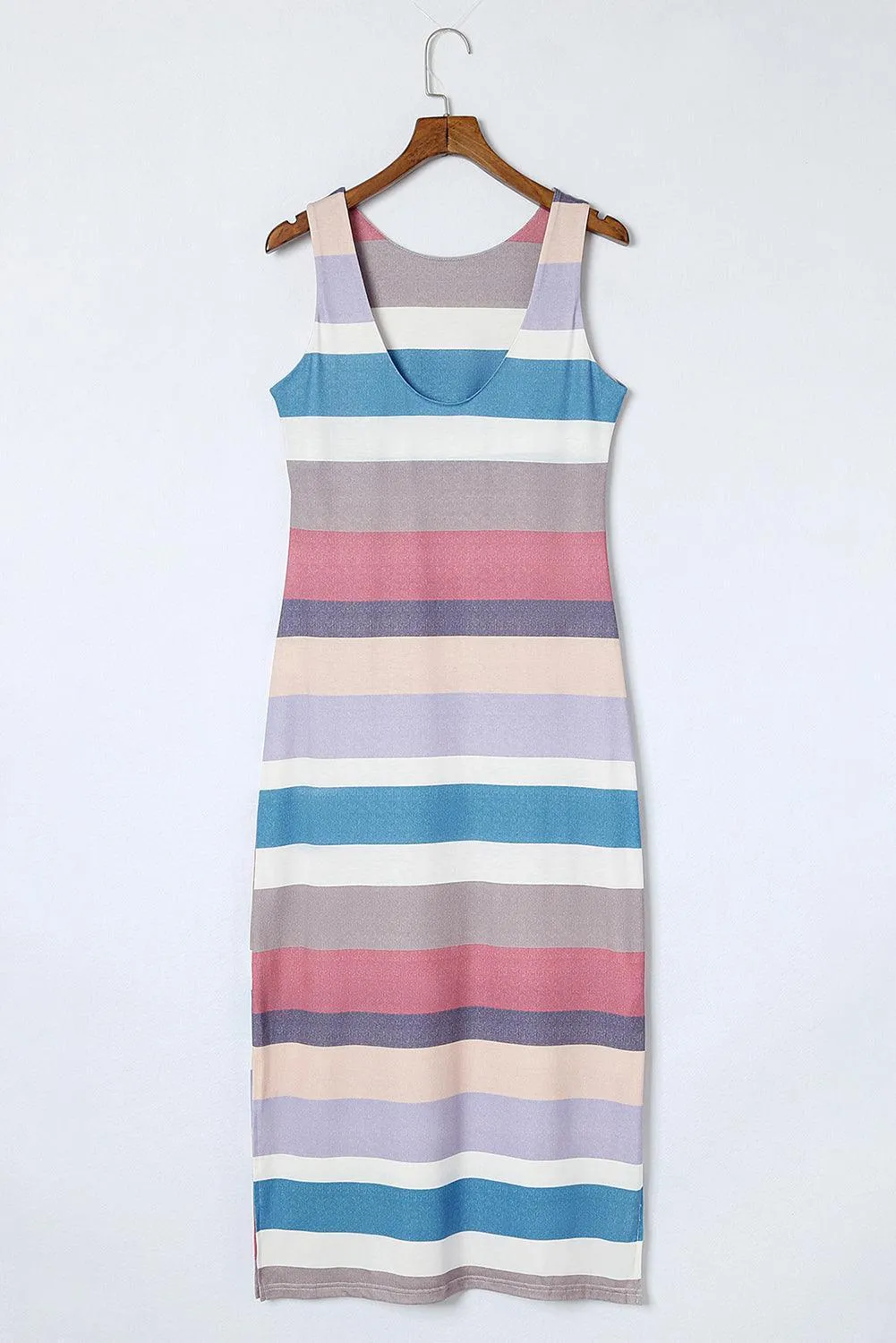 Free And Easy Sleeveless Striped Maxi Dress