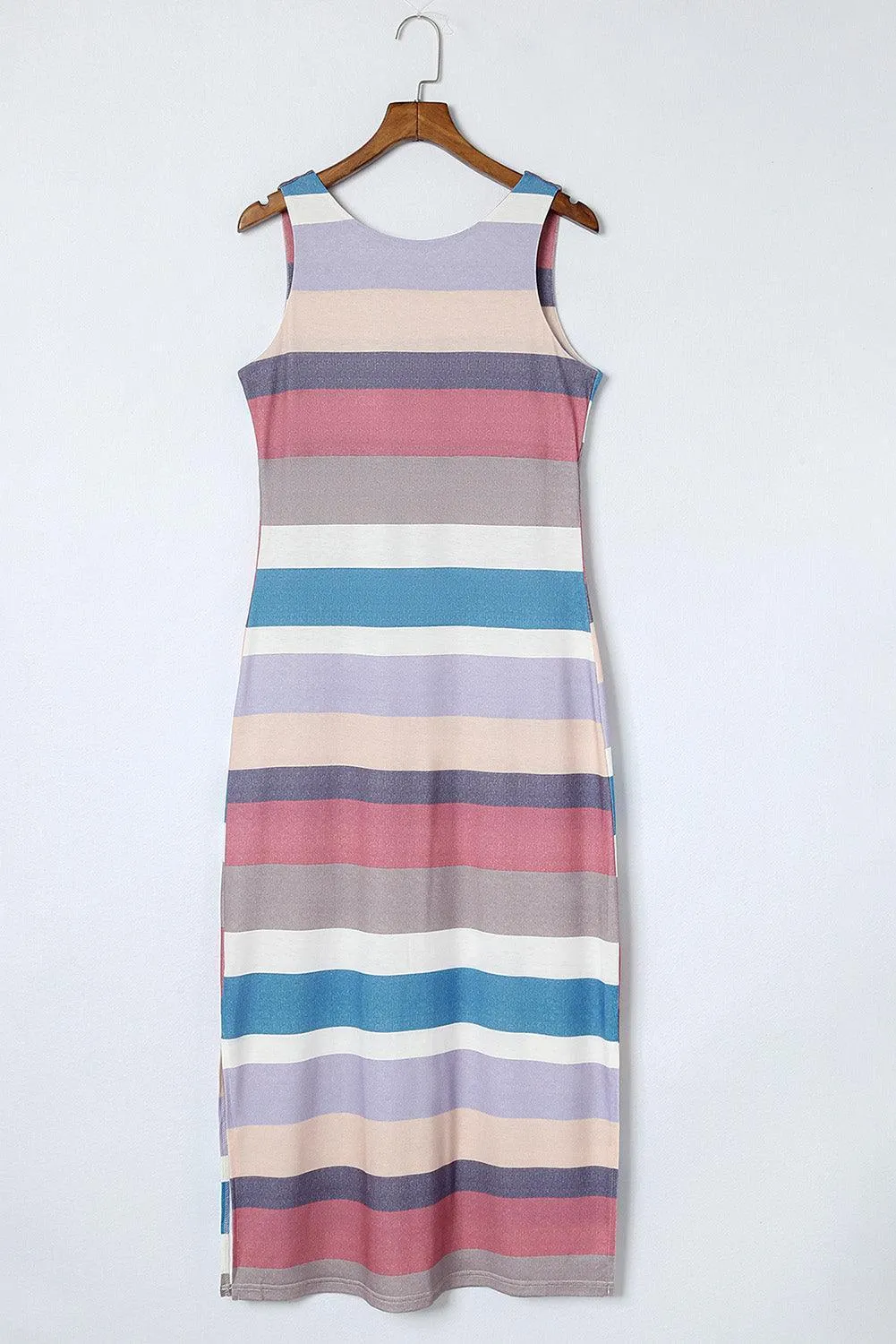 Free And Easy Sleeveless Striped Maxi Dress