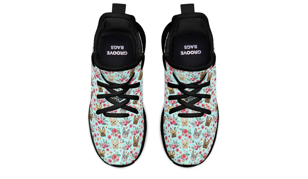 French Bulldog Flower Kids Sneakers