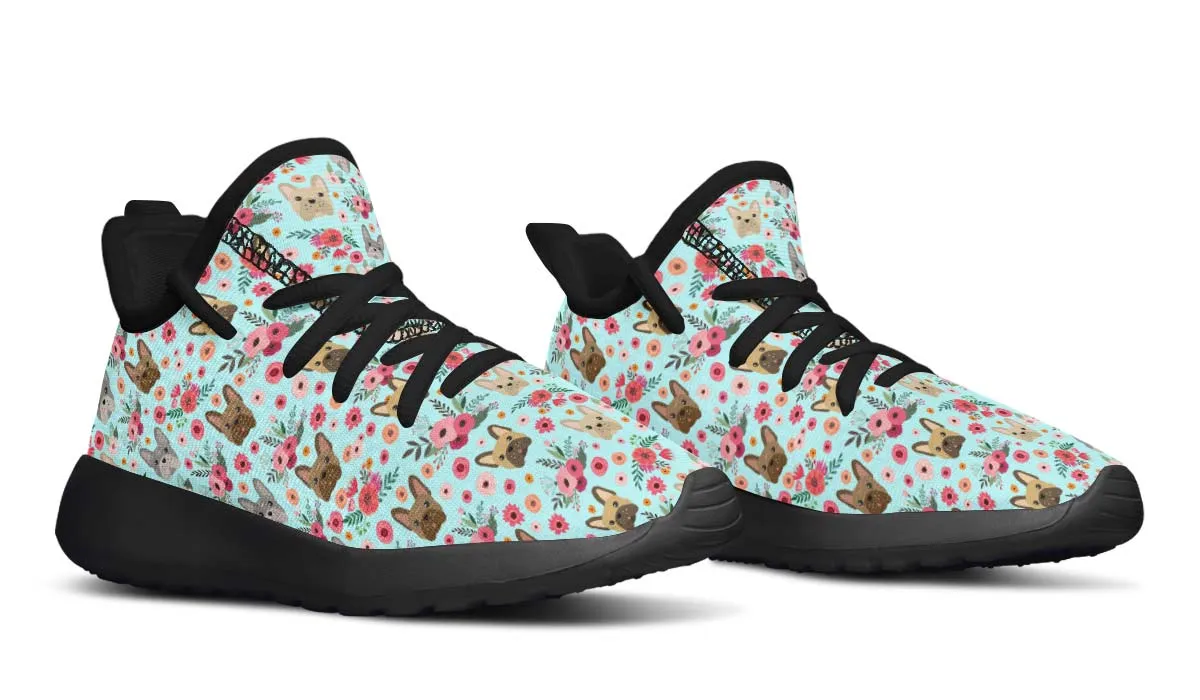 French Bulldog Flower Kids Sneakers